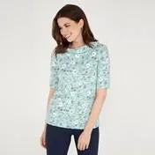 Whimsical Floral Bardot Neck Top