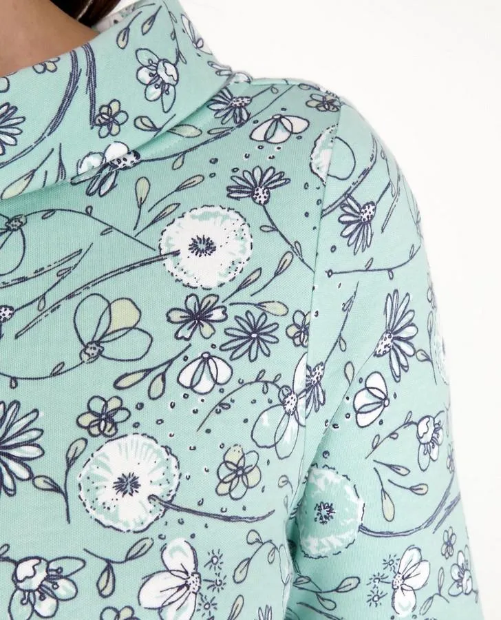 Whimsical Floral Bardot Neck Top