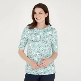 Whimsical Floral Bardot Neck Top