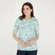 Whimsical Floral Bardot Neck Top