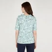 Whimsical Floral Bardot Neck Top