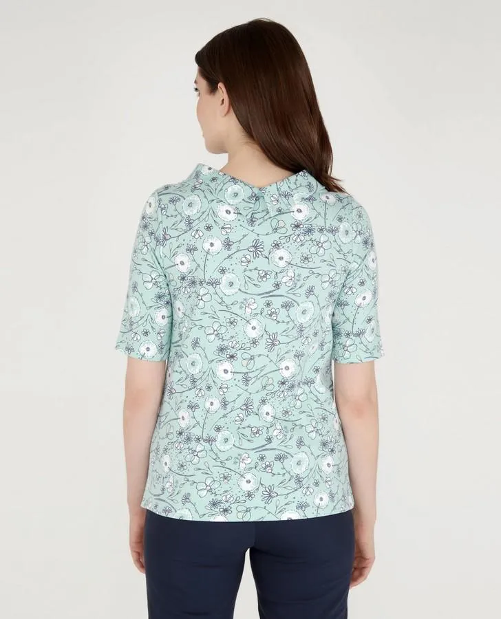 Whimsical Floral Bardot Neck Top