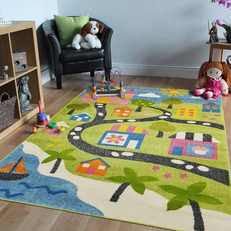 Whimsical LR81281 Green Blue Rug