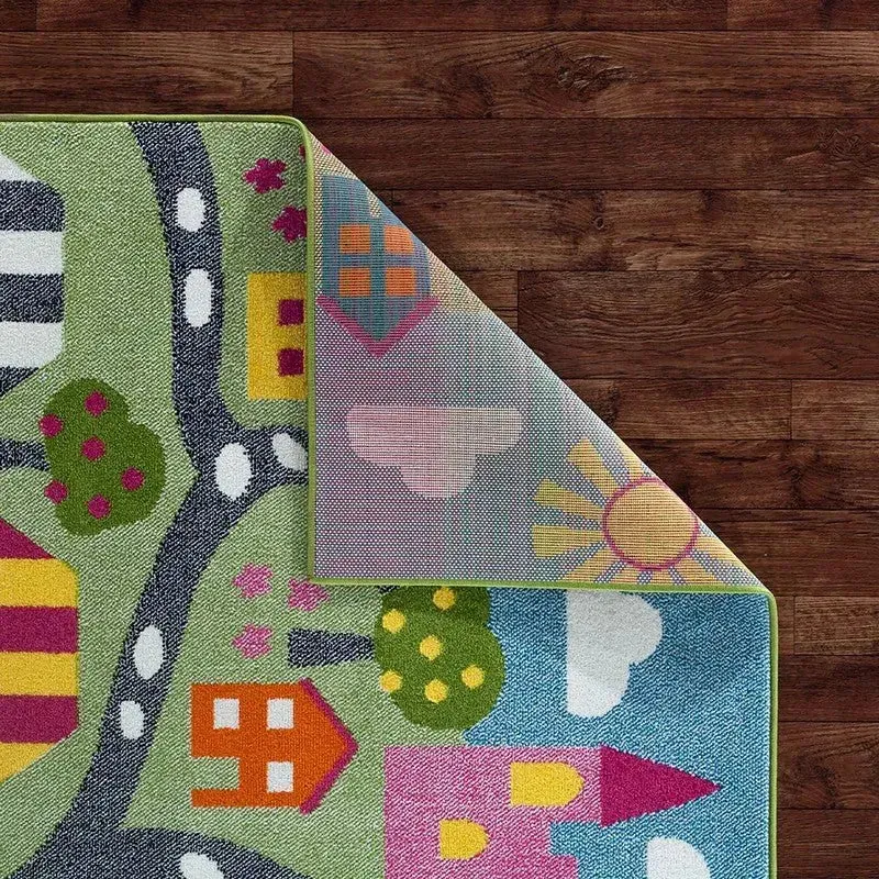 Whimsical LR81281 Green Blue Rug