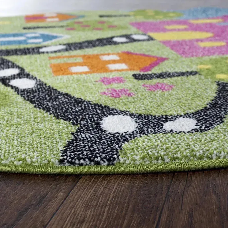 Whimsical LR81281 Green Blue Rug