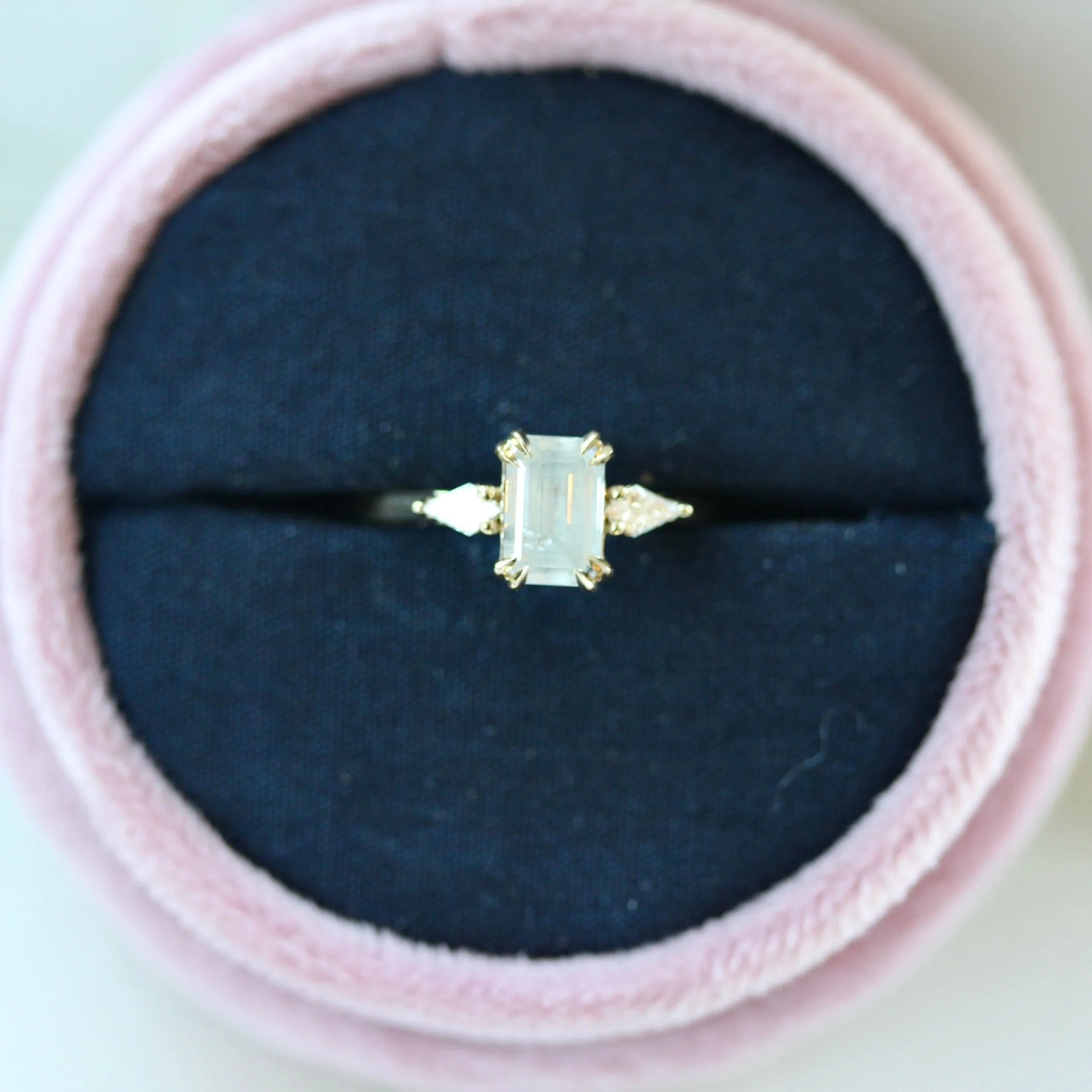 Whipped Dream Icy Emerald Cut Diamond Ring