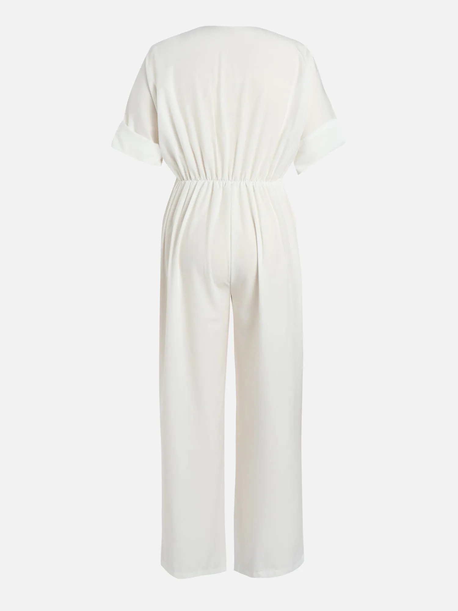 White Bat Sleeve Jumpsuit