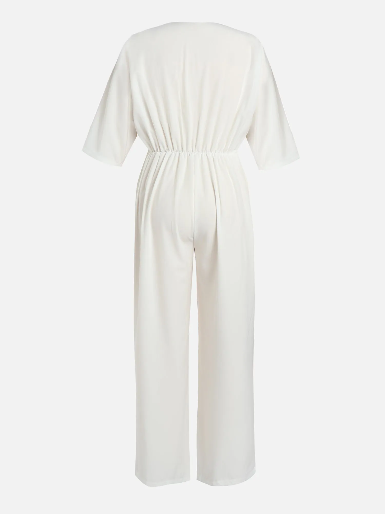 White Bat Sleeve Jumpsuit