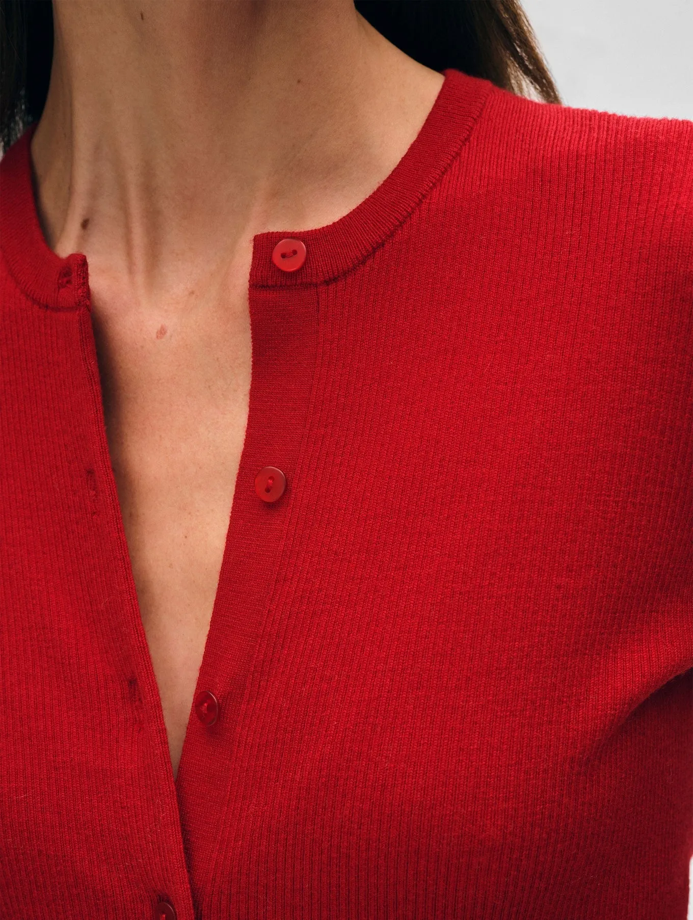 White   Warren Superfine Merino Cardigan 21195