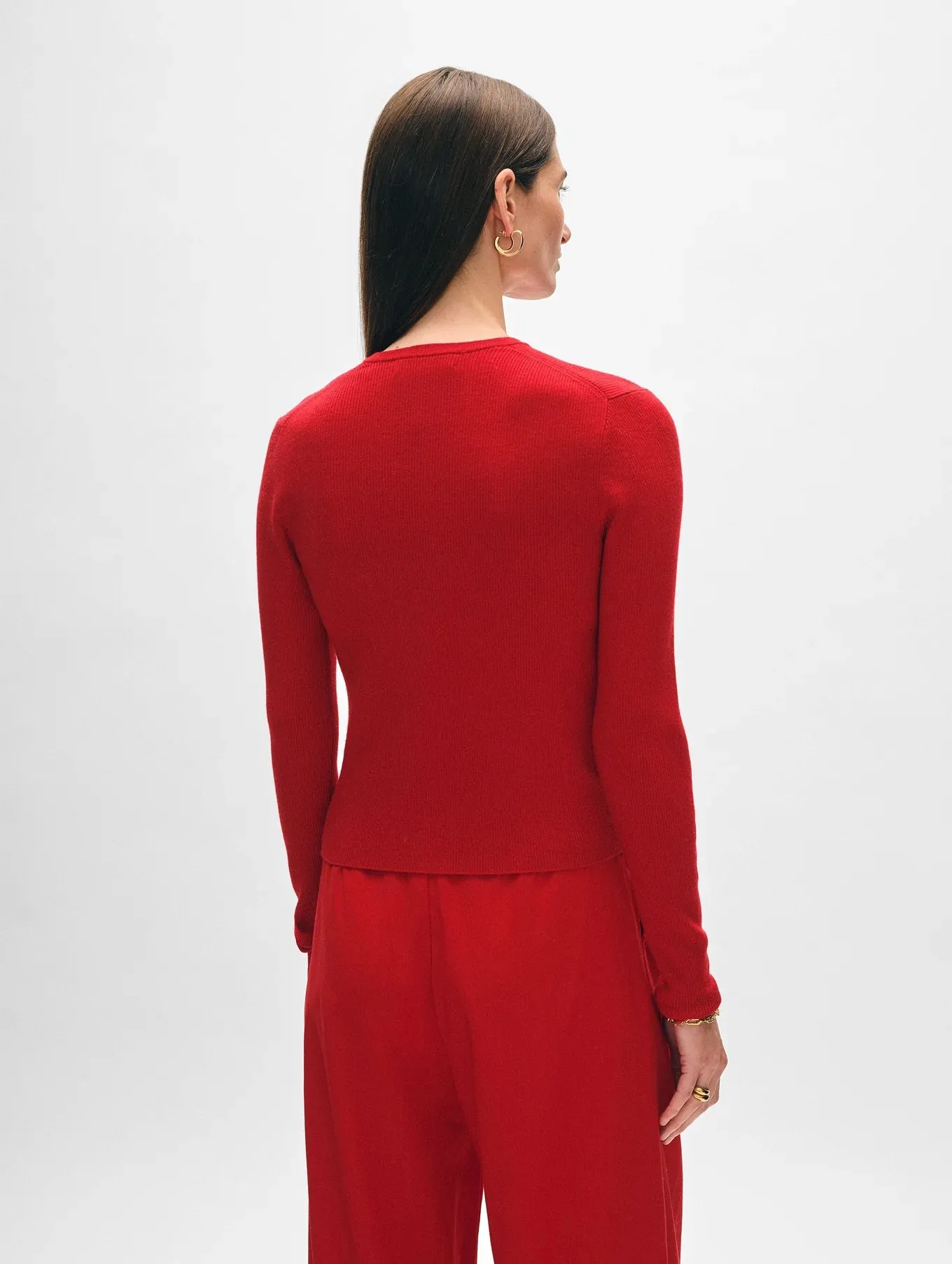 White   Warren Superfine Merino Cardigan 21195