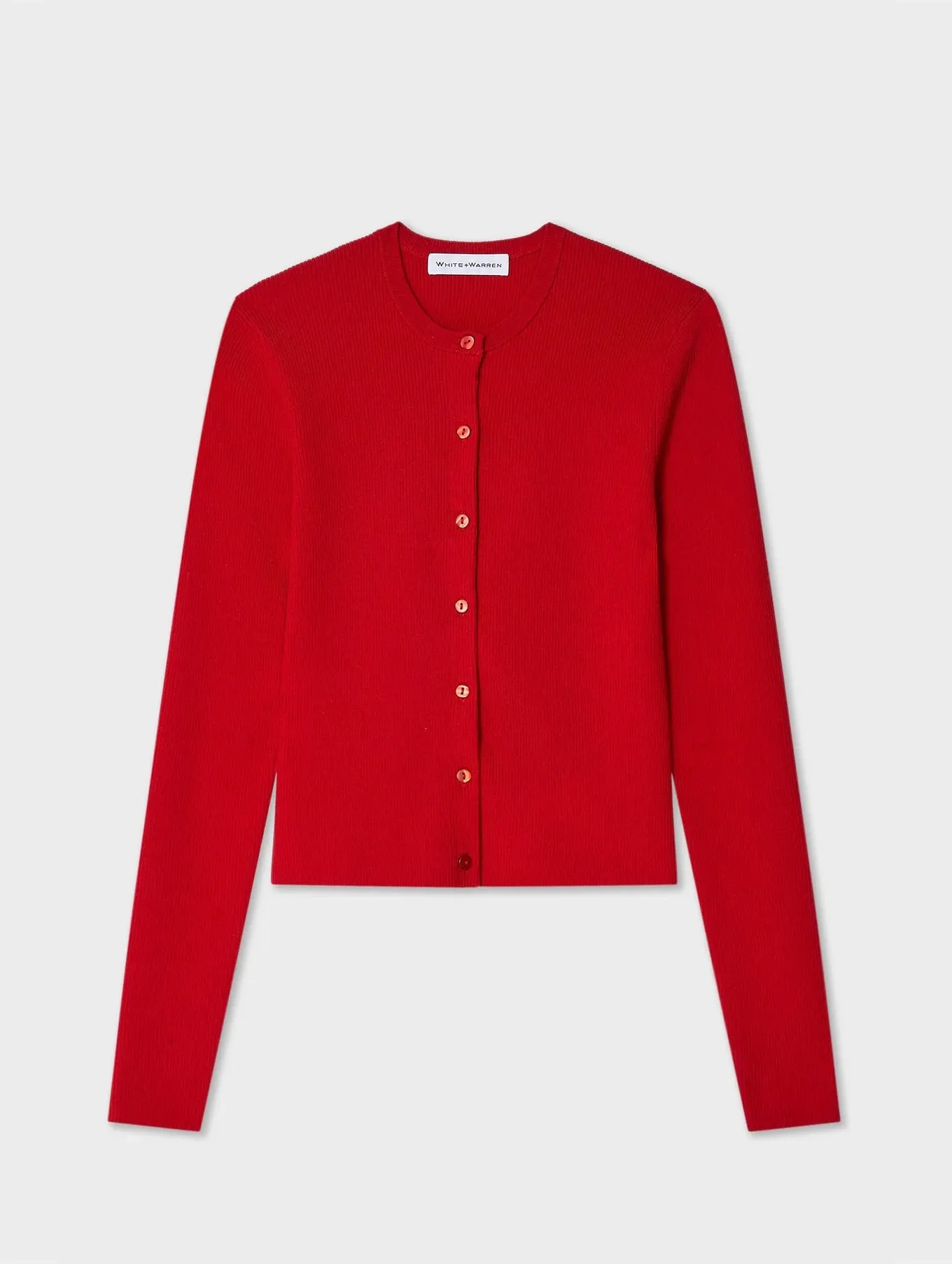 White   Warren Superfine Merino Cardigan 21195
