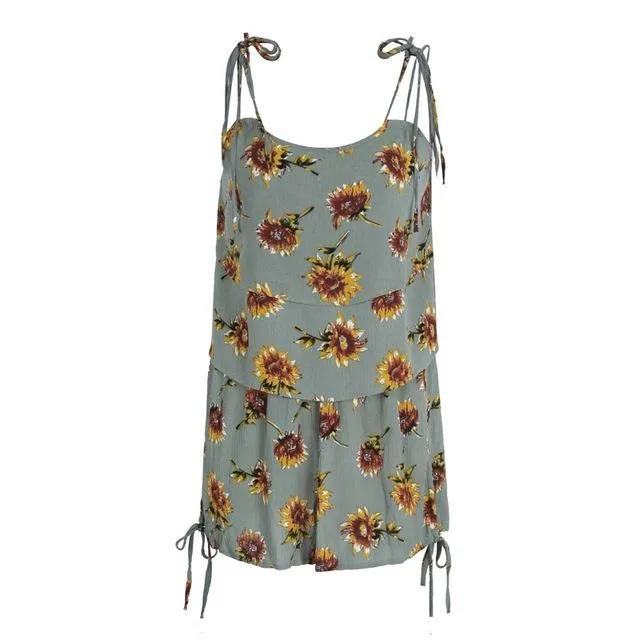 Women Casual Floral Print Romper