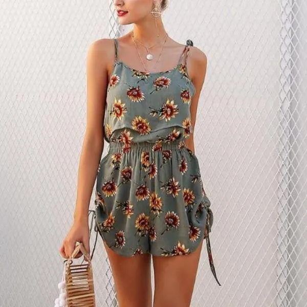 Women Casual Floral Print Romper