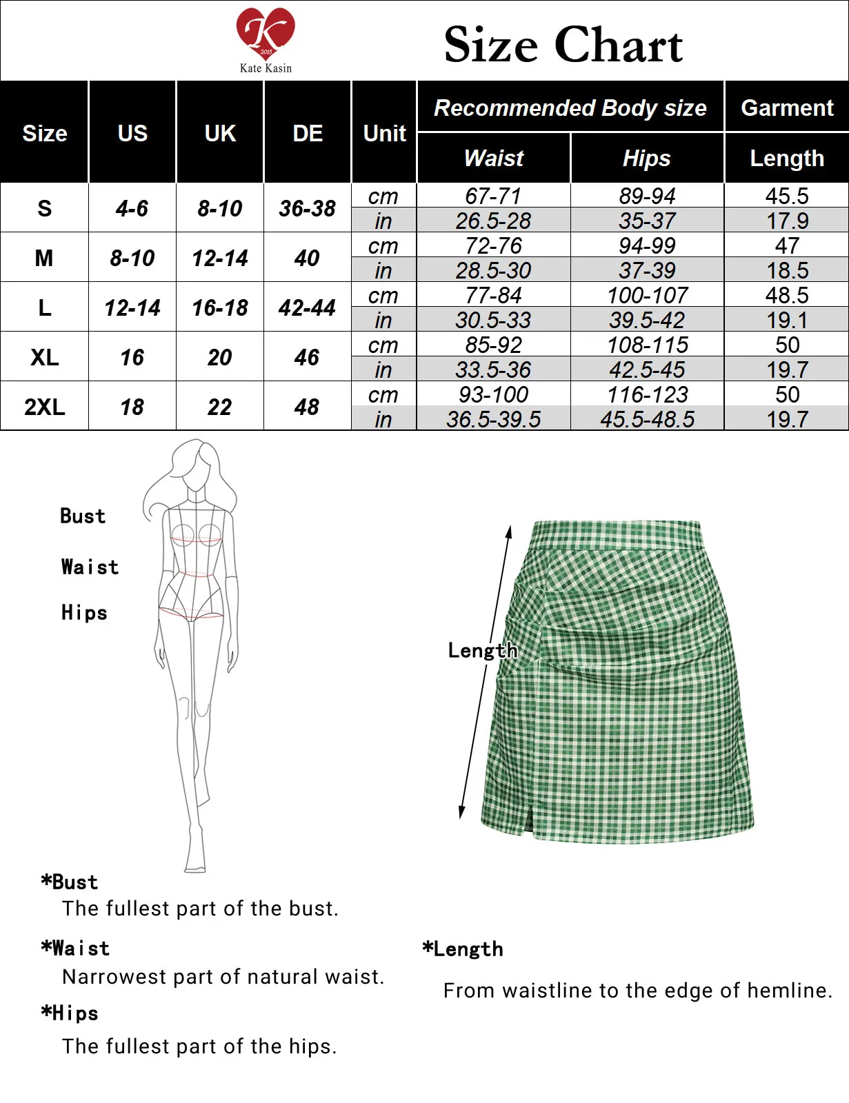Women Ruched Skirt Elastic Waist Front Slit Mid-Thigh Length A-Line Skirt