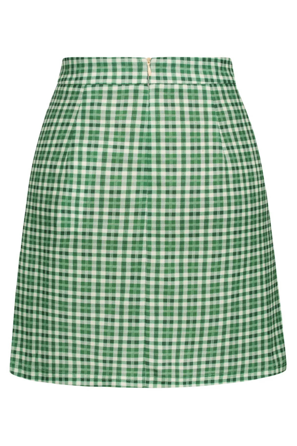 Women Ruched Skirt Elastic Waist Front Slit Mid-Thigh Length A-Line Skirt