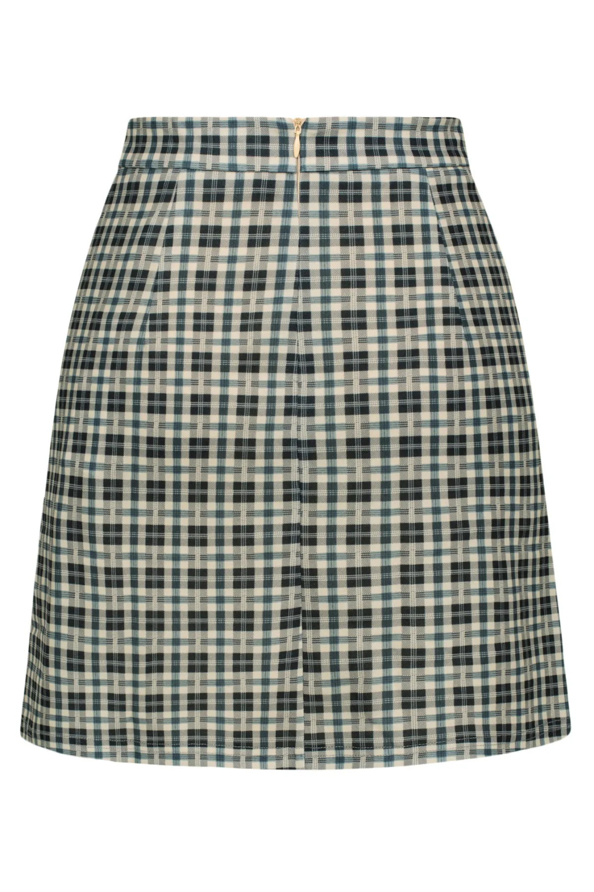 Women Ruched Skirt Elastic Waist Front Slit Mid-Thigh Length A-Line Skirt