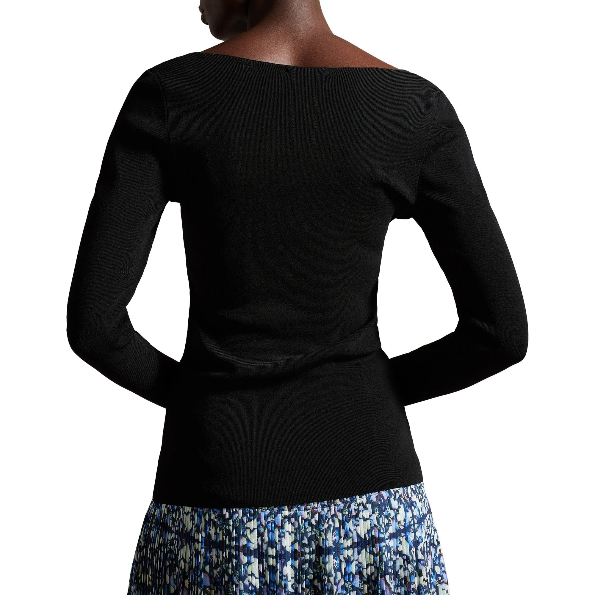 Women Wmk-Cileste-V Neck Slim Fit Knit Top - Black