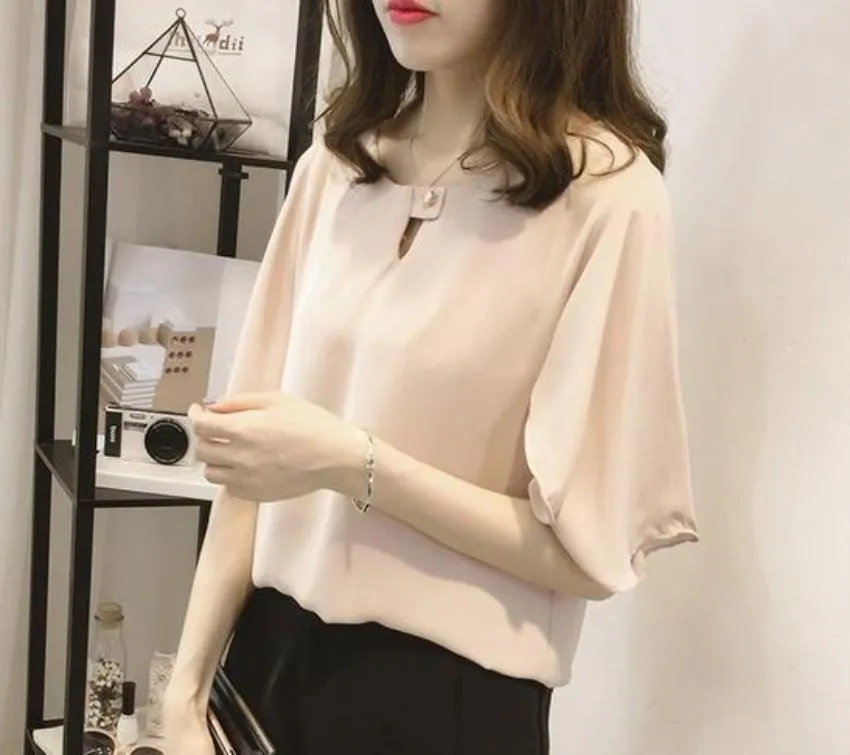 Womens Business Casual Wide Sleeve Blouse
