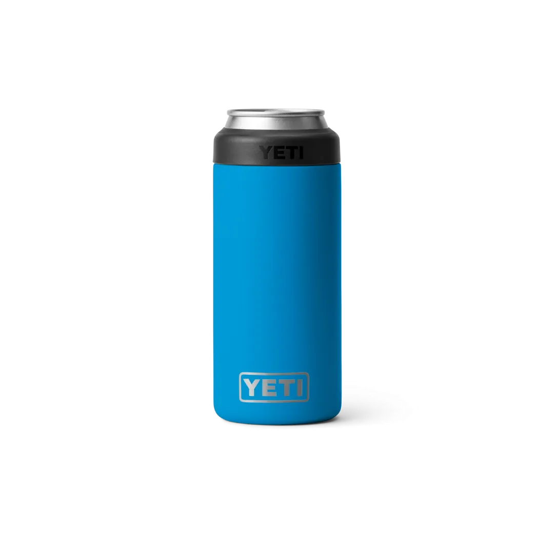 Yeti Rambler 12oz Big Wave Blue Colster Slim Can Cooler