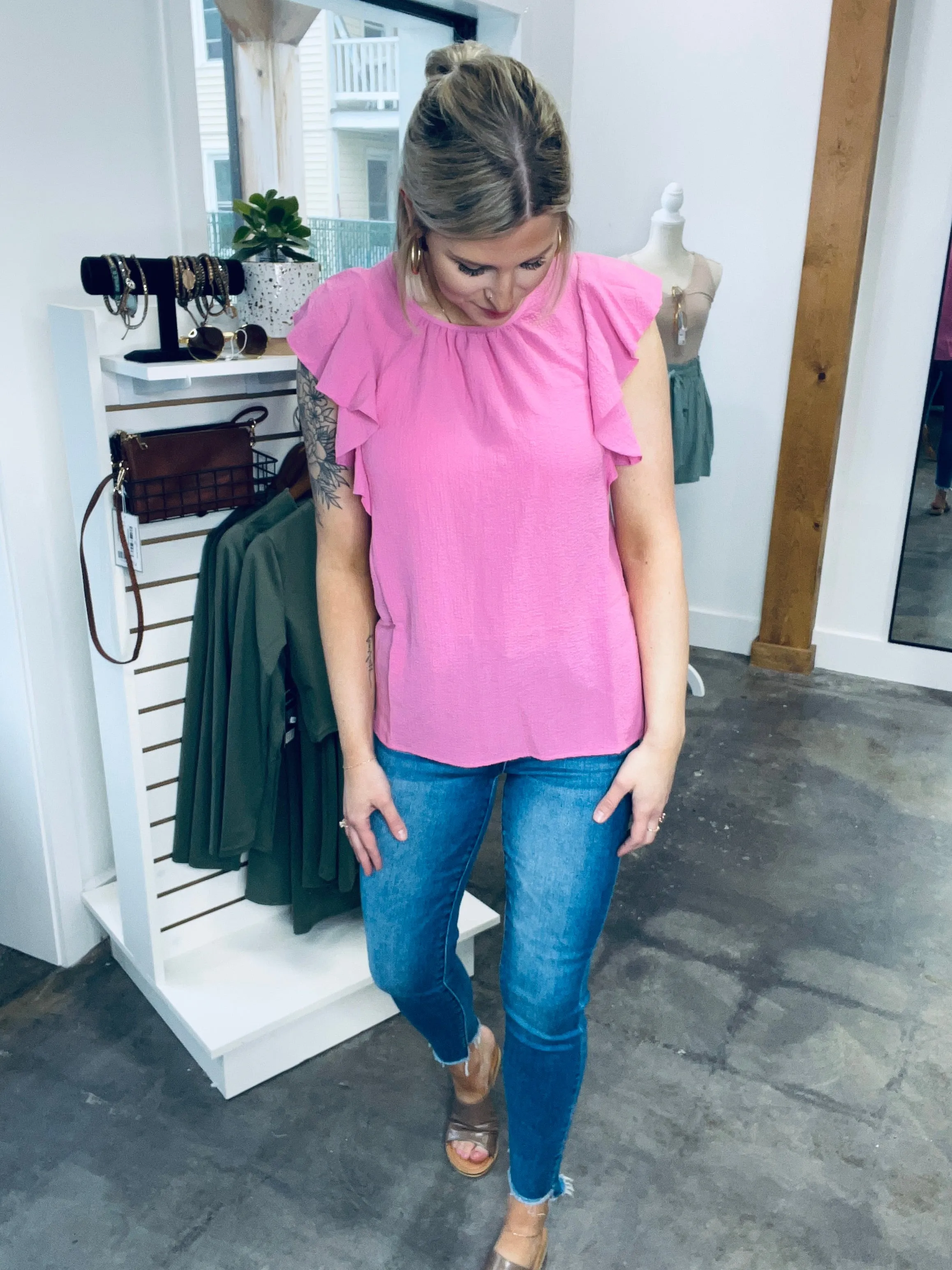 Zenana Flutter Top