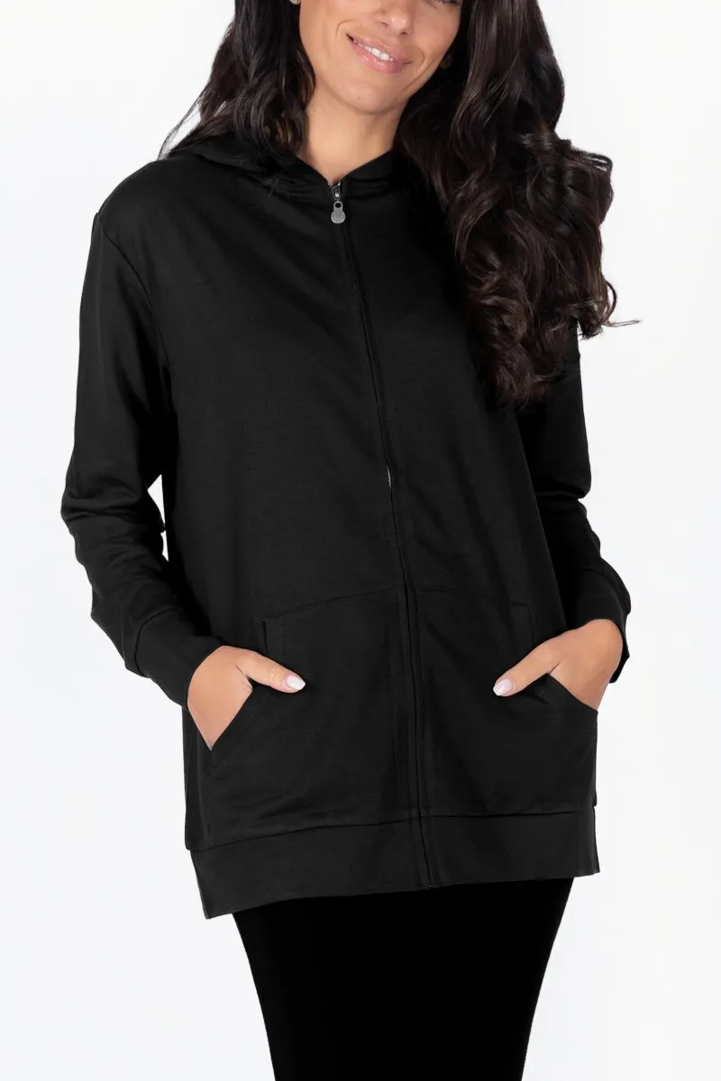 ZIP-UP CARDIGAN (BLACK)