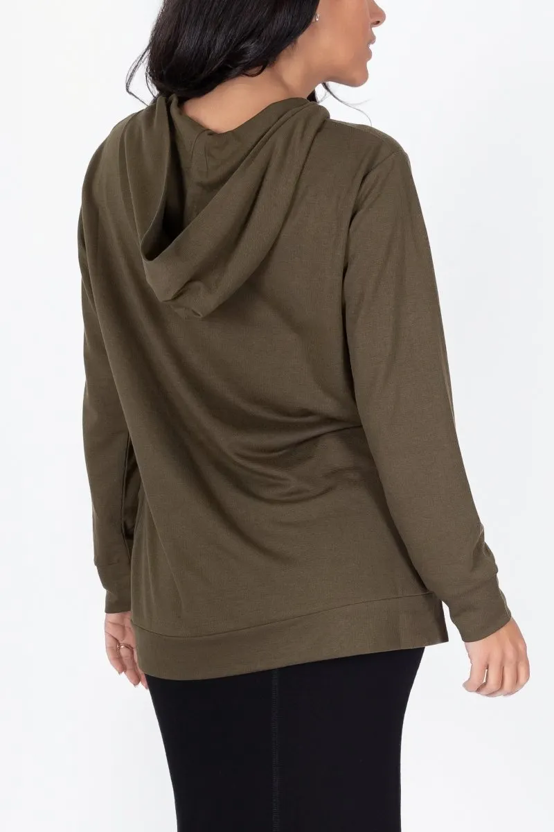 ZIP-UP CARDIGAN (OLIVE)